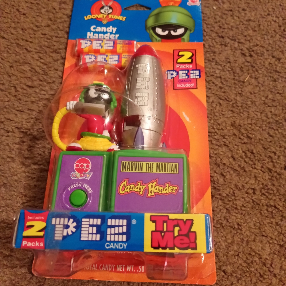 Warner Bros. Marvin the Martian PEZ Dispenser - Green and Silver